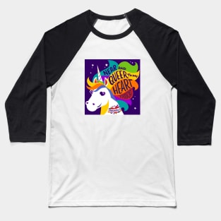 Near and Queer to My Heart Logo Design Baseball T-Shirt